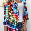 Mangawhai | Vibrant Plaid Button-Front Shirt