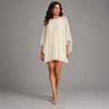Collaroy | Flowing Cape-Sleeve Mini Dress