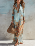 Anika | Baroque-Print Maxi Dress