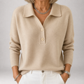 Edie | Polo Collar Knit Sweater