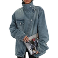 Angourie | Vintage-Washed High-Neck Jacket