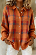 Rae | Checked Button Cardigan