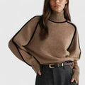 Rosie | Soft Piped Turtleneck Sweater