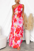 Bellevue | Pleated One-Shoulder Maxi Dress