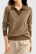 Indie | Refined Collared V-Neck Sweater