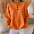 Mila | Relaxed Waffle-Knit Henley Top