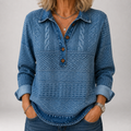 Tove | Textured Collared Polo Sweater
