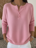 Bermagui | Buttoned Henley Sweater