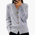 Margot | Refined Heart-Button Cardigan