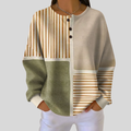 Ariana | Colour-Block Waffle Henley Top