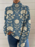 Drummoyne | Timeless Floral High-Neck Sweater