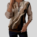 Millie | Artful Zip-Neck Sweatshirt