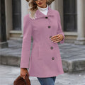 Hyams | Stand Collar Button-Front Coat