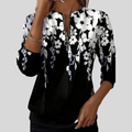 Lyla | Floral Zip-Neck Sweatshirt