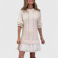 Gerroa | Cable-Knit Layered Sweater Dress