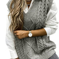 Cambria | Cable-Knit V-Neck Sweater Vest