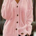 Zoe | Cable-Knit Button Cardigan
