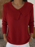 Imogen | Soft Folded-Collar Sweater