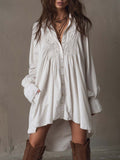 Josette | Lace-Detail Shirt Dress