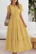 Clovelly | Tiered Flutter-Sleeve Maxi Dress