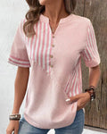 Annabel | Striped Short-Sleeve Blouse