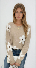 Livia | Floral Bloom Knit Sweater