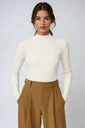 Yamba | Ribbed High-Neck Top