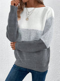 Billie | Colorblock Boat-Neck Sweater