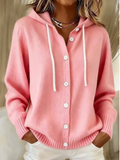 Belongil | Cozy Hooded Button Cardigan