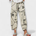 Wanda | Artful Line-Print Pants