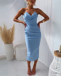 Terrigal | Elegant Draped Midi Dress
