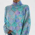 Aurora | Mosaic-Print Turtleneck Sweater