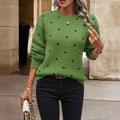 Tia | Cosy Polka Dot Knit Sweater