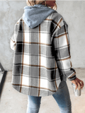 Una | Cozy Plaid Hooded Shacket