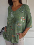 Flora | Woodland Print Relaxed Top