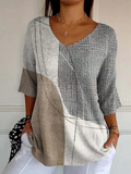 Ashleigh | Colorblock Print Pullover