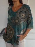 Lily | Artful Medallion-Print Blouse