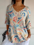 Lennox | Paisley Print V-Neck Top