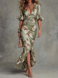 Enmore | Women's Floral Satin Midi Dress