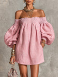Belongil | Off-Shoulder Puff-Sleeve Mini Dress