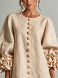 Rosina | Blossom-Cuff Button Mini Dress