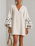 Takaka | Puff-Sleeve Floral Mini Dress