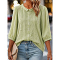 Shelly | Embroidered Peter Pan Collar Blouse