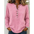 Elaine | Relaxed Button Henley Top