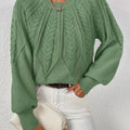 Alinta | Cable-Knit Round-Neck Sweater