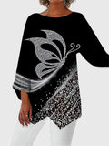 Ellie | Shimmer Butterfly Long-Sleeve Top