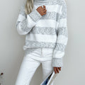 Brooke | Cozy High-Neck Striped Sweater