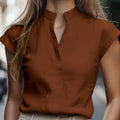 Leura | Women's Notched Collar Short Sleeve Blouse
