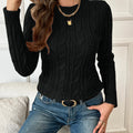 Ellie | Cable-Twist Round Neck Sweater