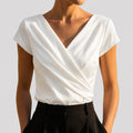 Caroline | Draped Wrap Blouse
